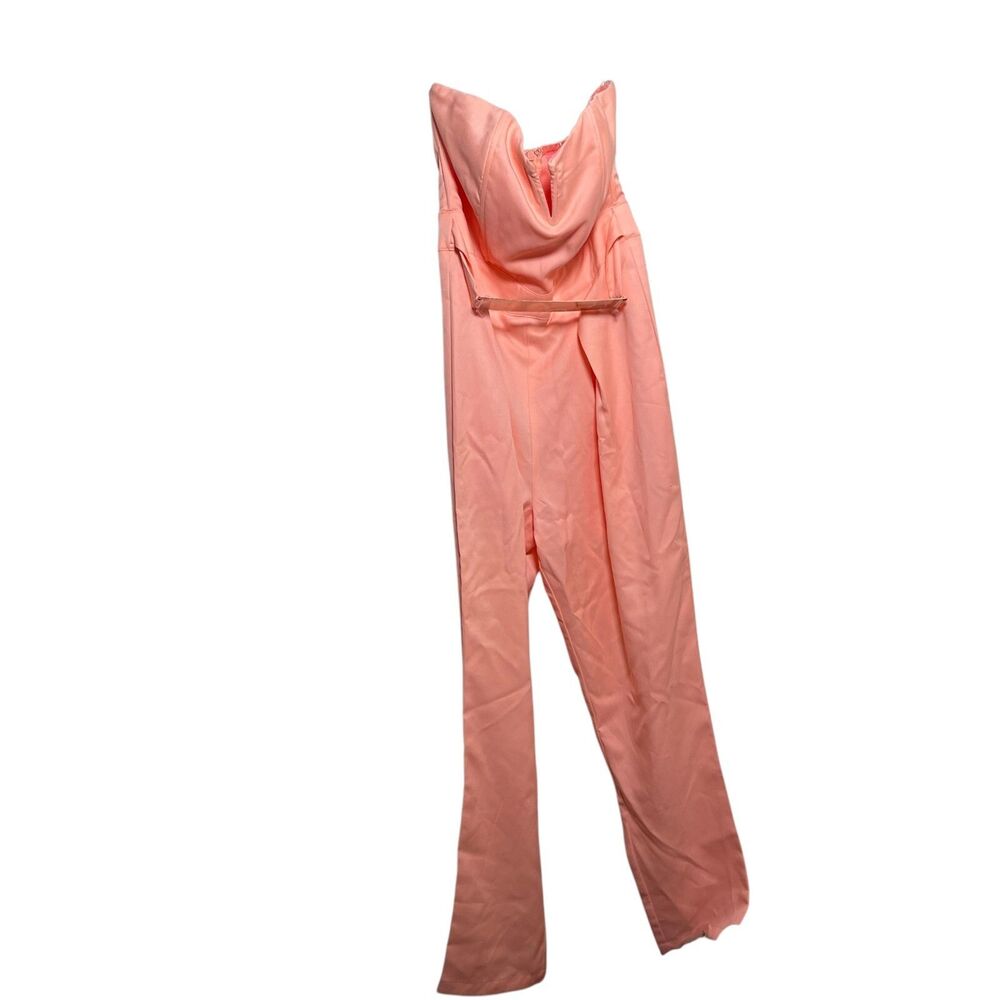 VO Jeans Jumpsuit Women's Medium Peach One Piece Sleeveless Solid NWT
